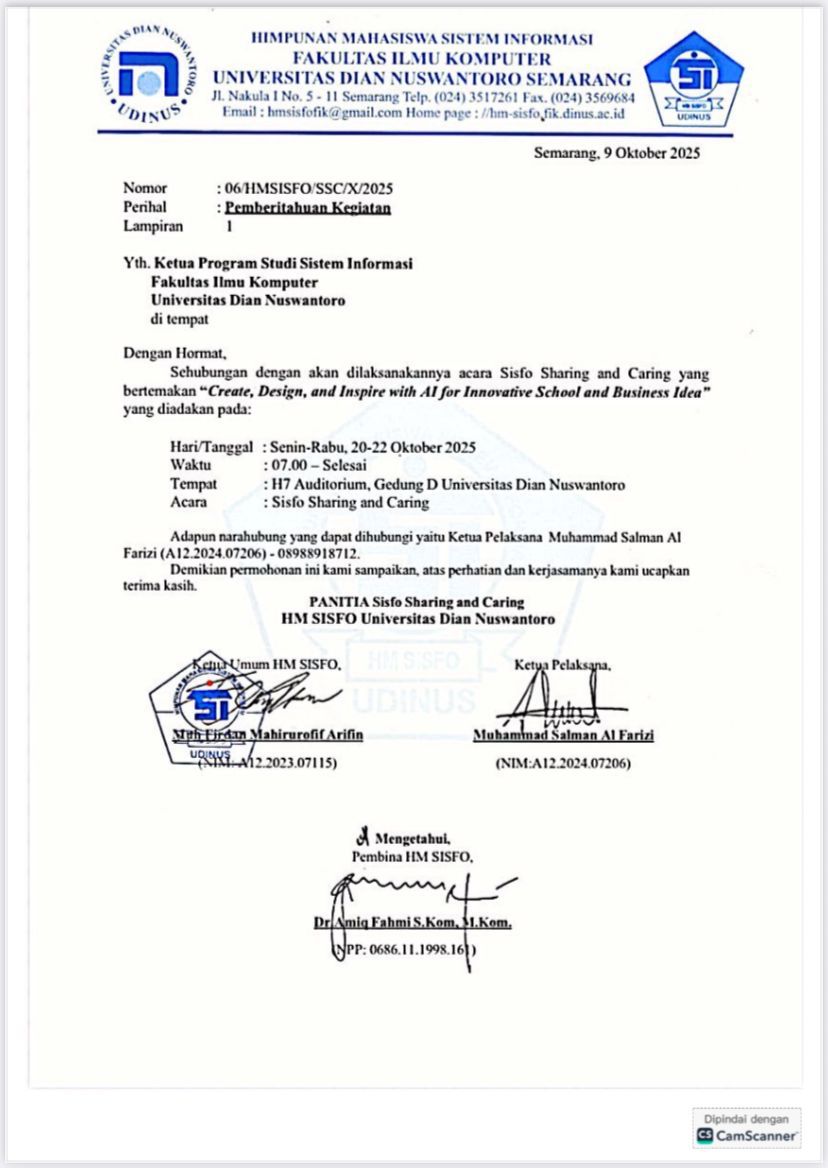 Surat Pemberitahuan KAPRODI